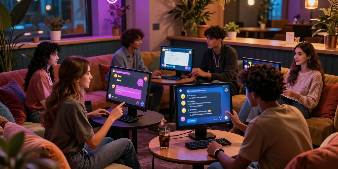 Engaging NSFW chat interaction with AI avatars in a cozy lounge setting showcasing immersive digital experiences.